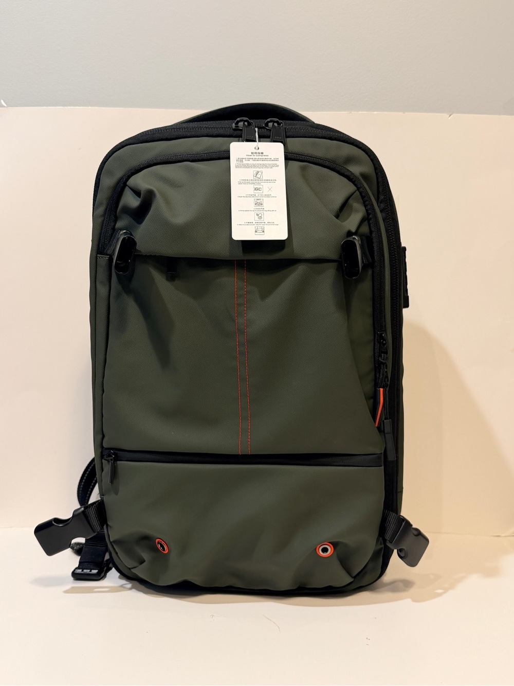 NWT Kevcalif Olive Green Vacuum Travel Backpack - Sporty Daypack